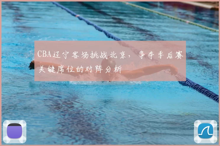 CBA辽宁客场挑战北京，争夺季后赛关键席位的对阵分析